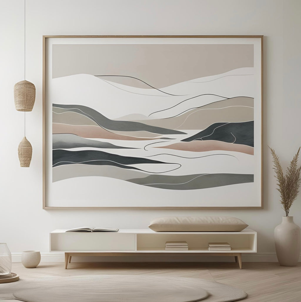 Scandi Style Poster Print A4 A3 A2 - umweltfreundliches mattes glattes Papier - Wandbild gedruckt