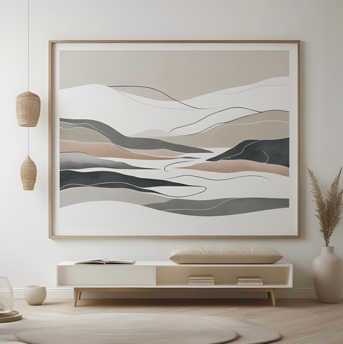 Scandi Style Poster Print A4 A3 A2 - umweltfreundliches mattes glattes Papier - Wandbild gedruckt