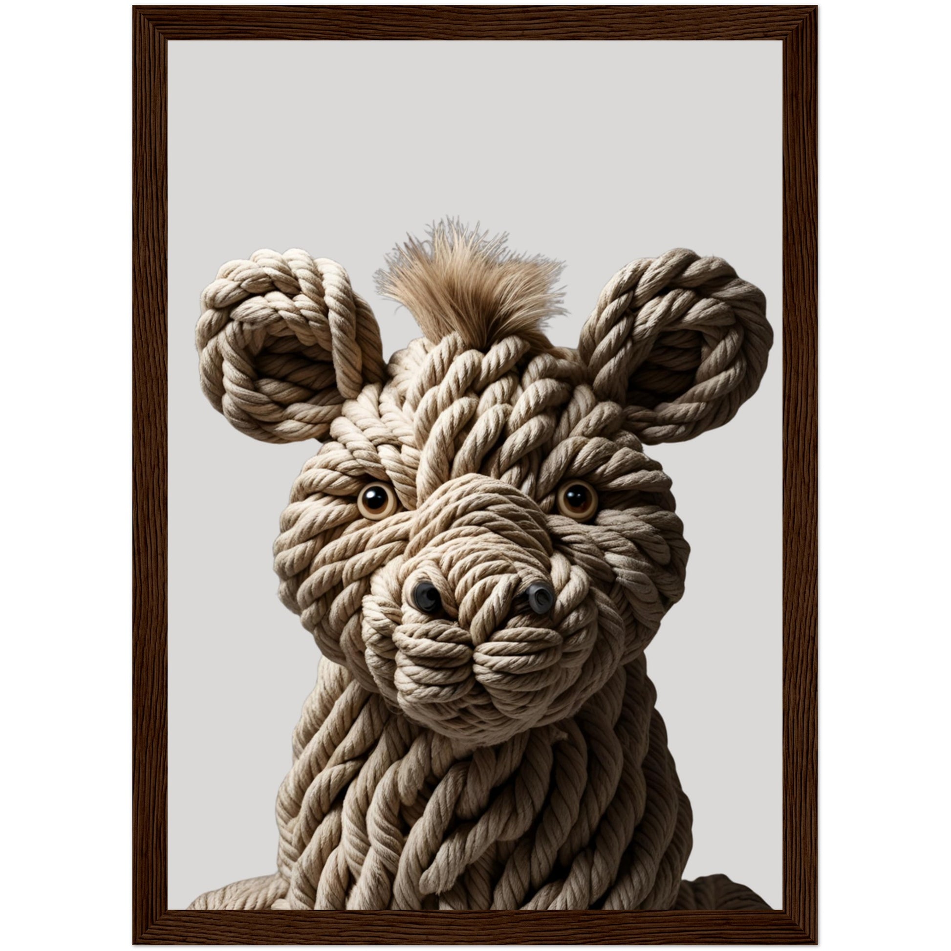 Moderne Wandgestaltung - Bärenbild 3D Optik Braun 