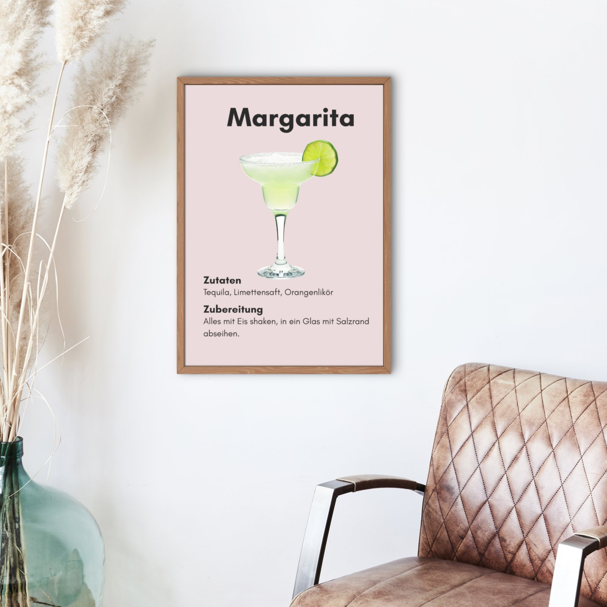 Margarita Cocktail Poster – Stilvolle Wandkunst für Liebhaber klassischer Drinks (A2/A3/A4)