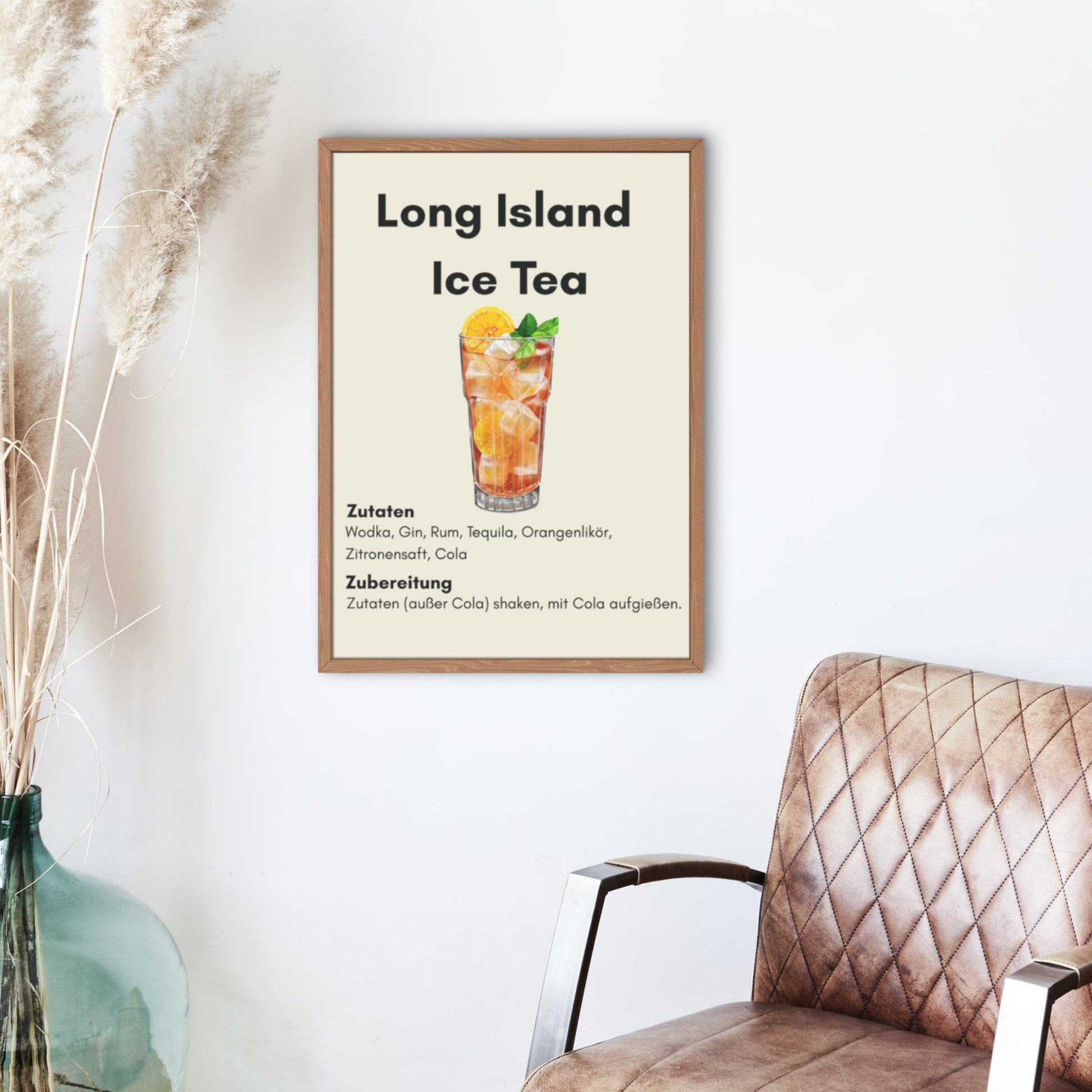 Long Island Iced Tea Poster – Starke Statement-Wandkunst für deine Hausbar (A2/A3/A4)