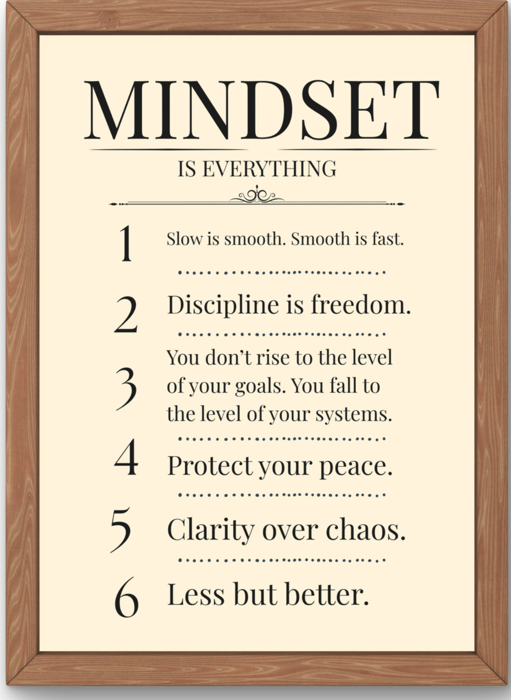Mindset is everything – Gedrucktes Premium-Poster auf mattem Papier