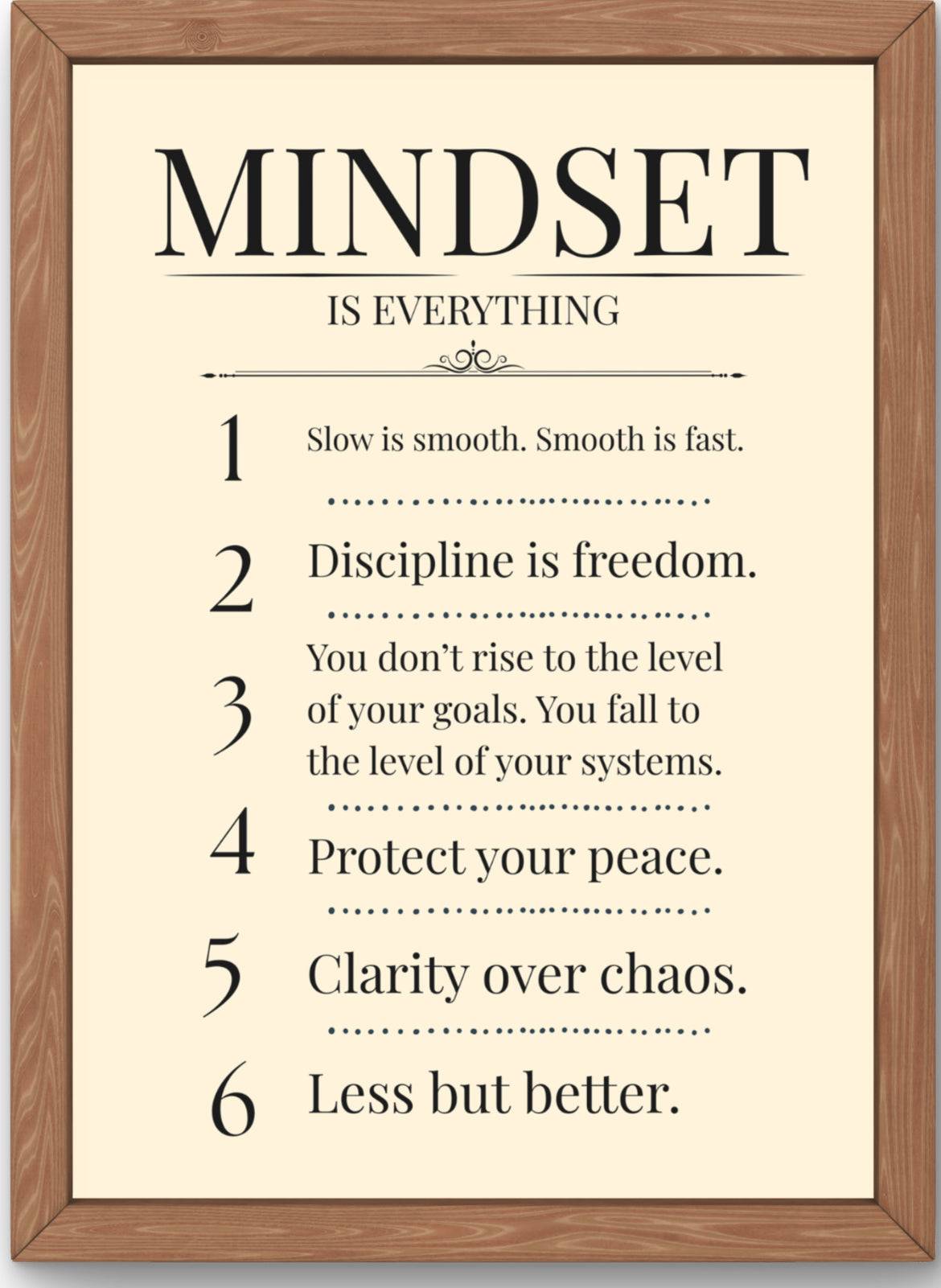 Mindset is everything – Gedrucktes Premium-Poster auf mattem Papier