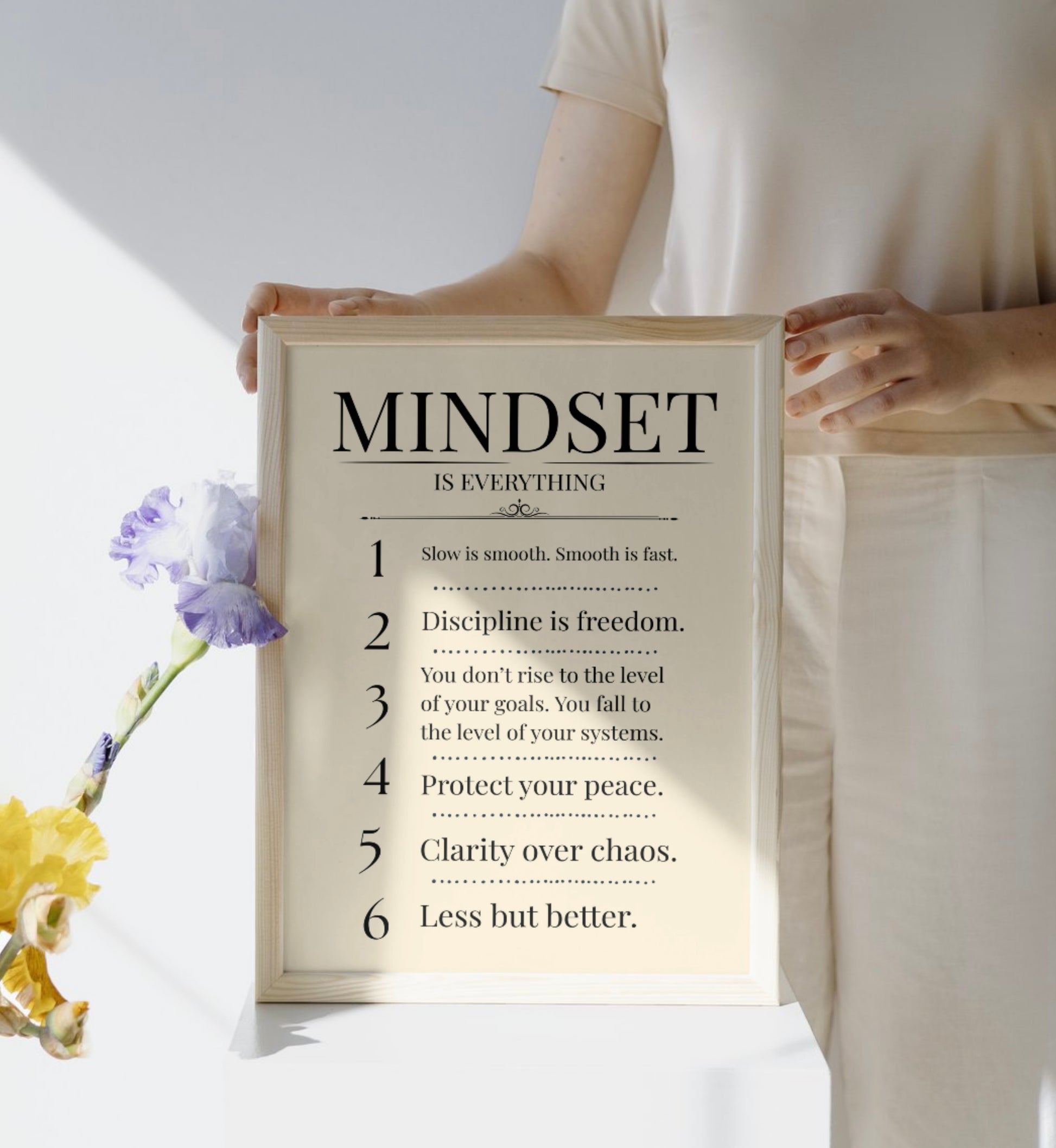 Mindset is everything – Gedrucktes Premium-Poster auf mattem Papier