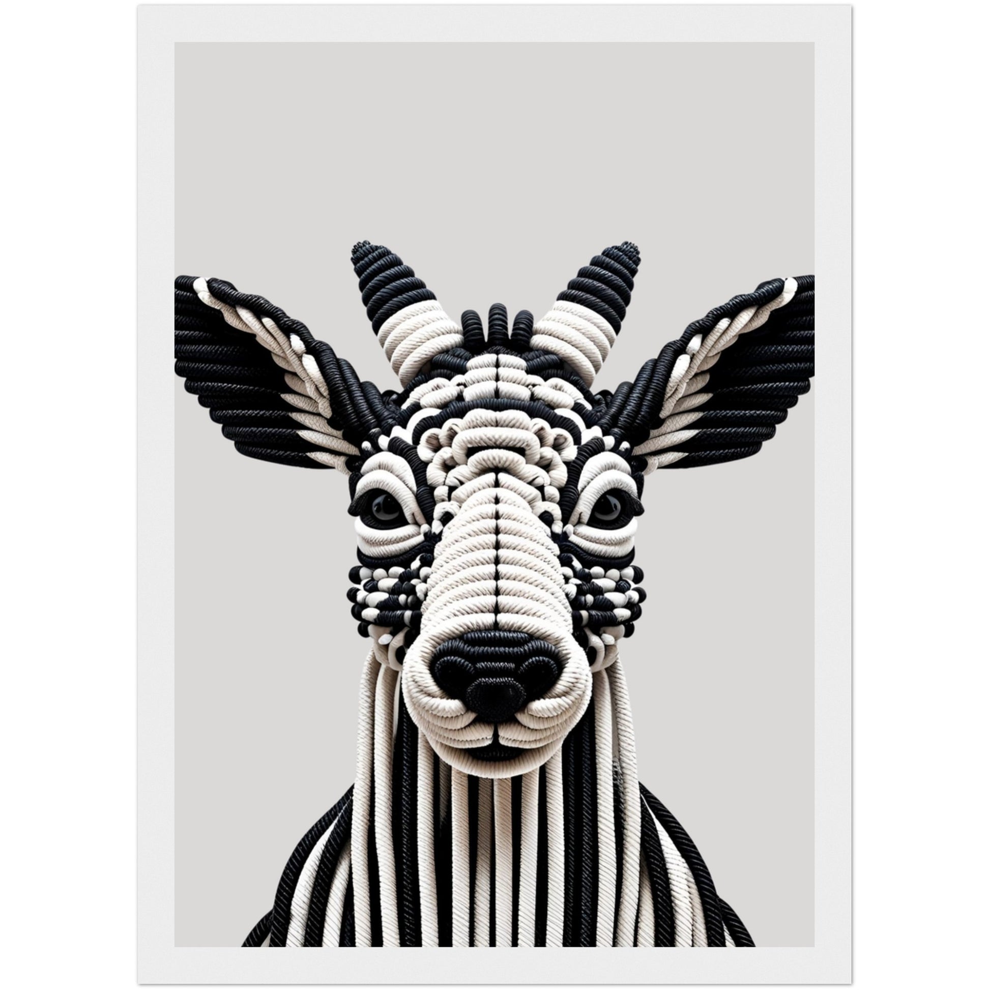 Poster Rahmen Reh Seilbild Deko 3D außergewöhnlich 